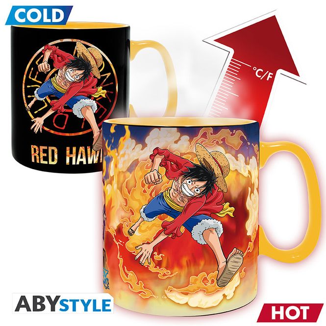 Huvudbild One Piece mugg - Heat Change - Luffy & Sabo