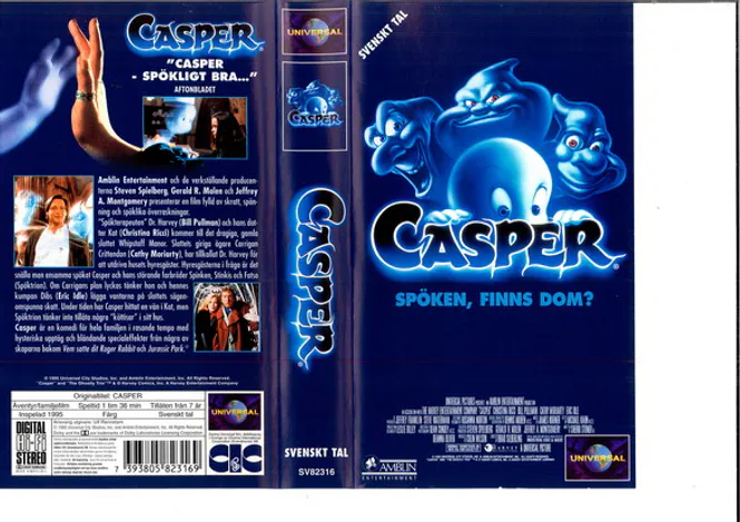 Huvudbild Casper - Spöken, finns dom? (vhs)