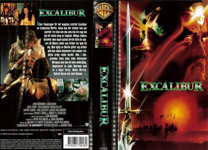 Huvudbild Excalibur (vhs) ny