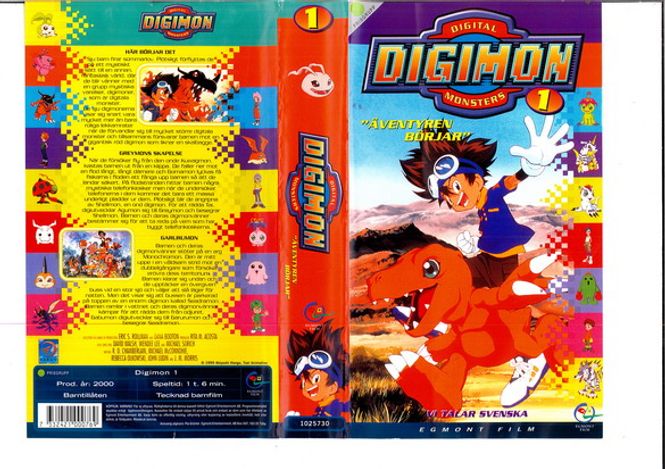 Huvudbild Digimon 1 - Äventyren börjar (vhs)