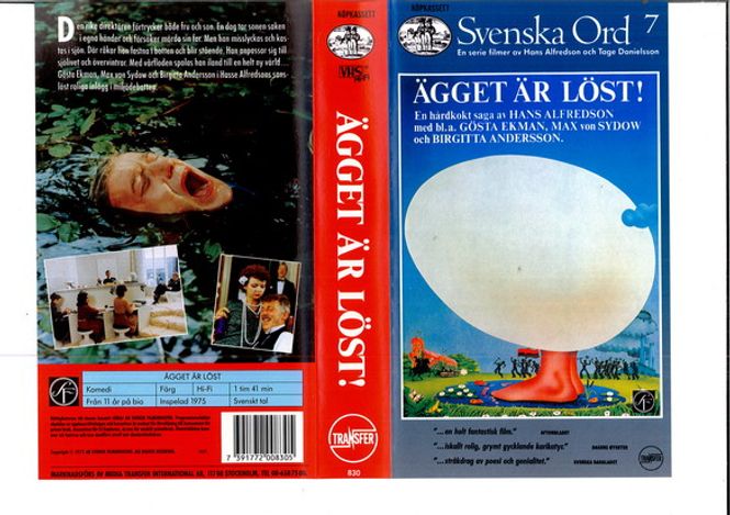 Huvudbild Ägget är löst (vhs)