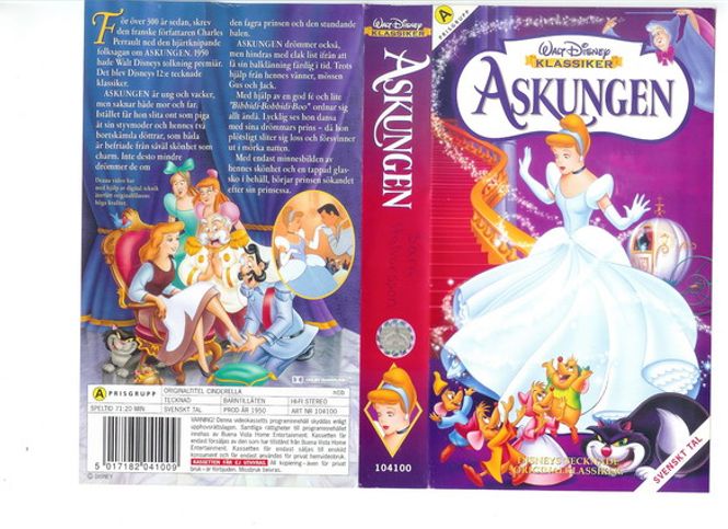 Huvudbild Askungen - Disney klassiker nr 12 (vhs)