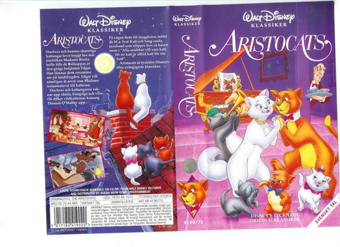 Huvudbild Aristocats - Disneyklassiker 20 (vhs)