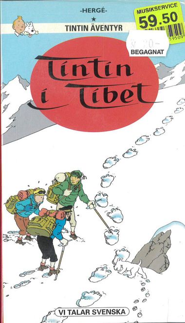 Huvudbild Tintins äventyr: Tintin i Tibet  (vhs) Sf