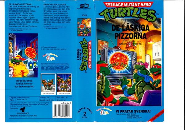 Teenage Mutant Hero Turtles 2 - De läskiga pizzorna (vhs)