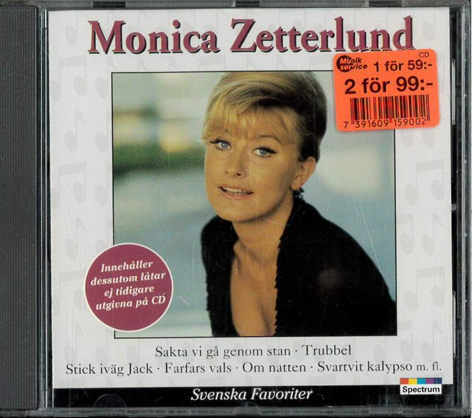 Huvudbild Monica Zetterlund - Svenska favoriter (CD) beg