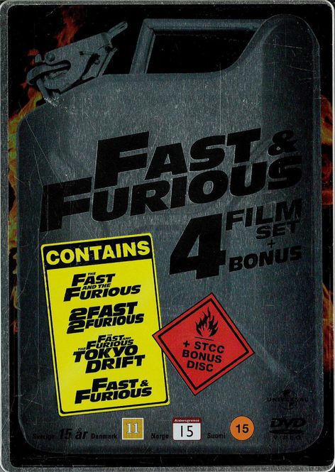 Huvudbild Fast 6 Furious  1- 4 (dvd) beg steelbox