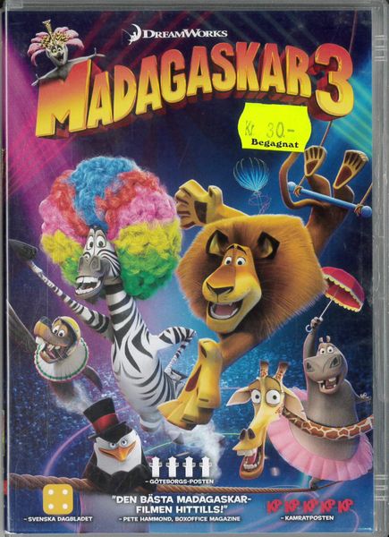 Madagaskar 3 (DVD) beg
