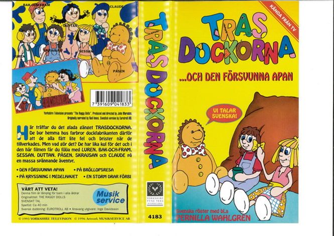 Huvudbild Trasdockorna Och Den Försvunna Apan (vhs)