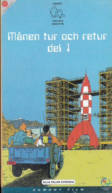Huvudbild Tintins äventyr: Månen tur och retur del 1  (vhs) ...