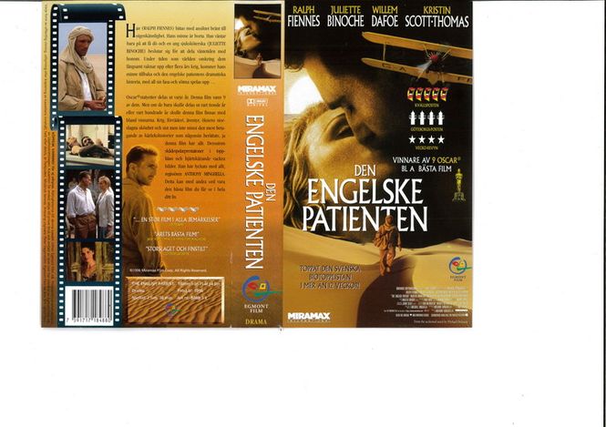 Huvudbild DEN ENGELSKE PATIENTEN (VHS)