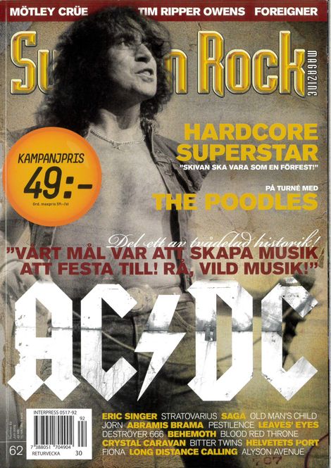 Huvudbild Sweden Rock Magazine  #62