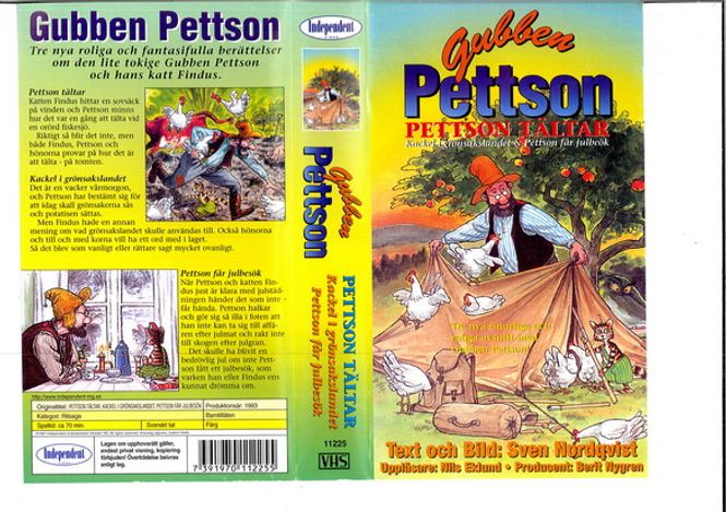 Huvudbild GUBBEN PETTSON - PETTSON TÄLTAR (vhs)