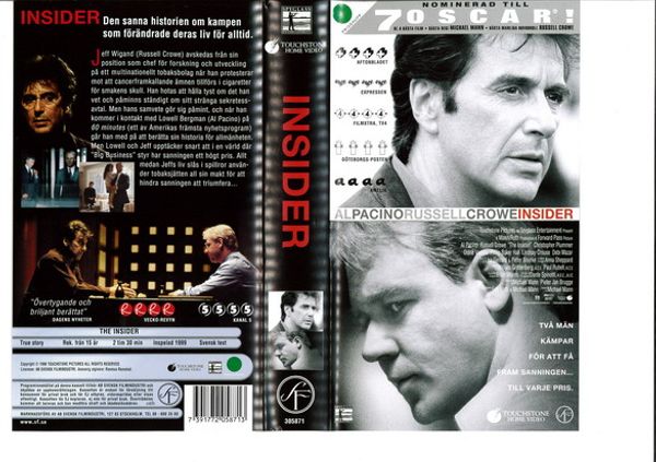 Insider (1999) vhs